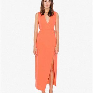 American Apparel Coral Crepe Julliard Dress Small